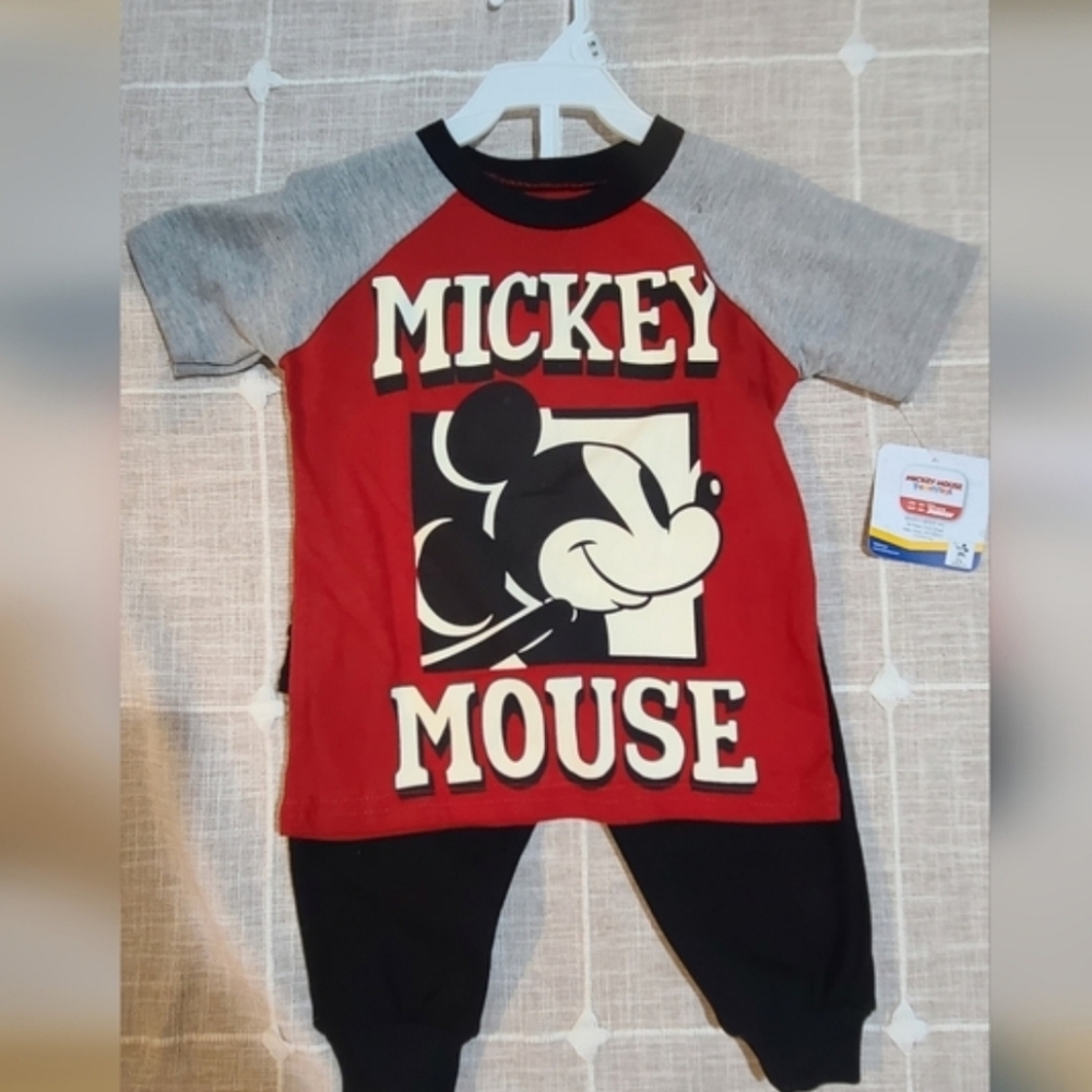 Disney Mickey Red and Black Baby Outfit